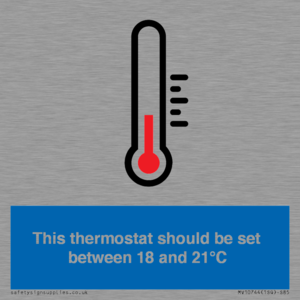 This thermostat should be set between 18 and 21°C